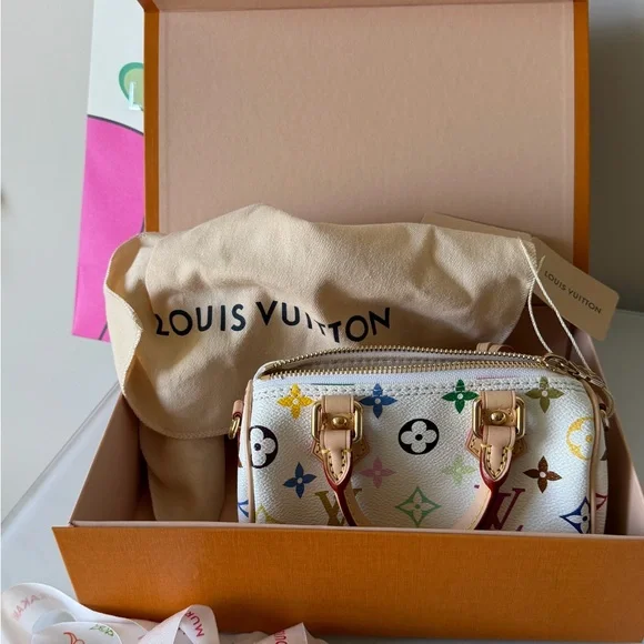 Louis Vuitton Murakami White Multicolor Nano Speedy Bag - Picture 15 of 16